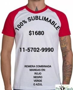 Remeras para Sublimación mangas ranglan